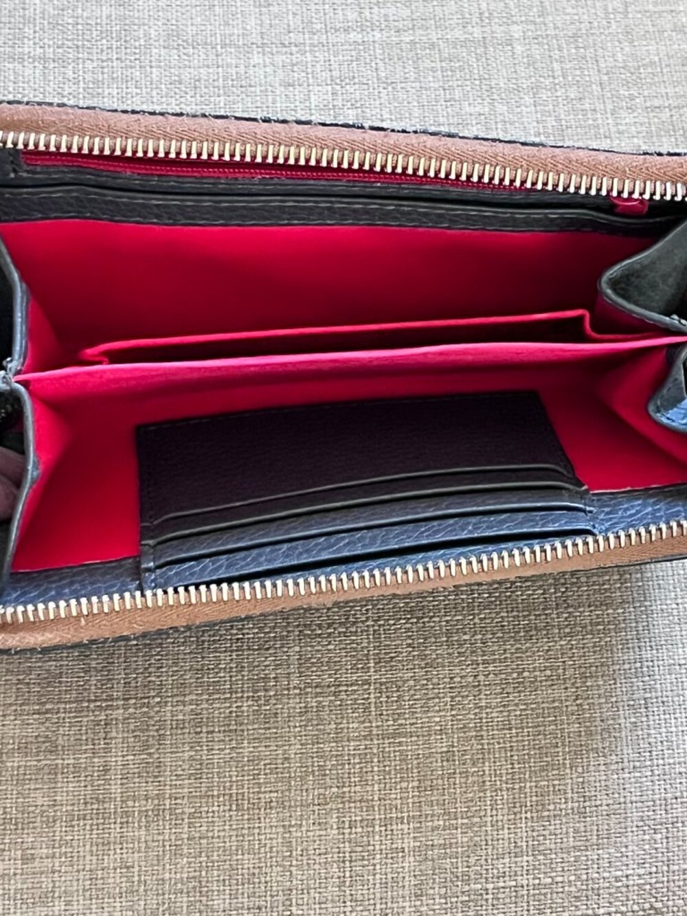 Dooney & Bourke Pebble Grain Zip Zip Satchel Midnight Blue & Matching Wristlet - Picture 6 of 16